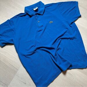 Lacoste Men's Royal Blue Polo with Green Crocodile